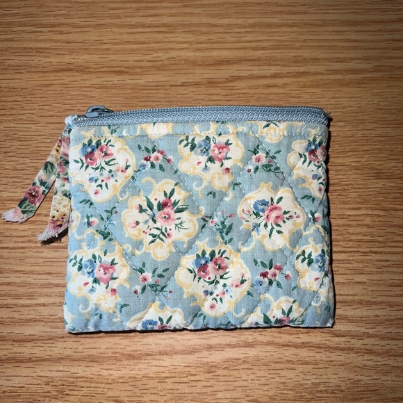 RARE Vintage Pastel Blue VERA BRADLEY Zipper Coin Purse - Picture 4 of 5